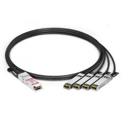 1m (3ft) 100G QSFP28 to 4 x 25G SFP28 Passive Direct Attach Copper Breakout Cable 