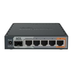 MikroTik hEX S (5x 1Gb Ethernet ports, 1x PoE out port, 1x SFP port)
